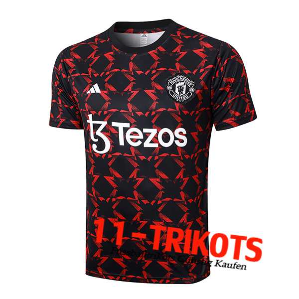 Manchester United Trainingstrikot Schwarz/Rot 2024/2025 -03