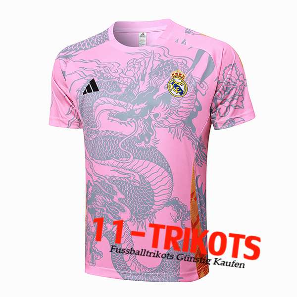 Real Madrid Trainingstrikot Rosa/Grau 2024/2025