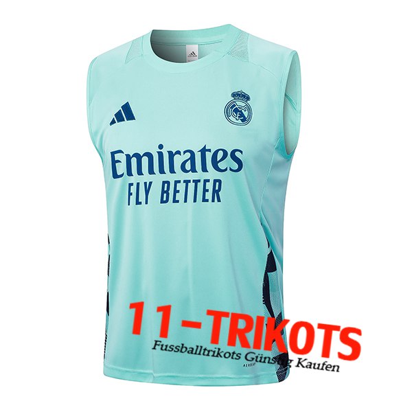 Real Madrid Trainings-Tanktop Grün/Blau 2024/2025