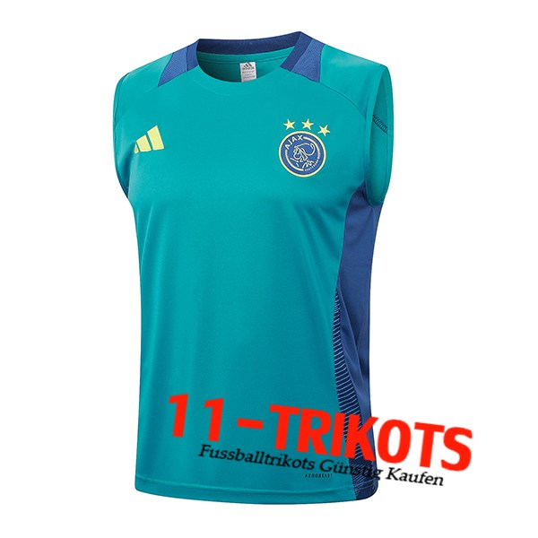 Ajax Trainings-Tanktop Grün/Blau 2024/2025