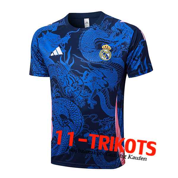 Real Madrid Trainingstrikot Blau/Rosa 2024/2025