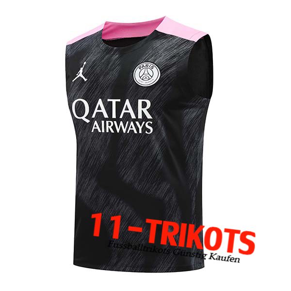 PSG Trainings-Tanktop Schwarz/Rosa 2024/2025