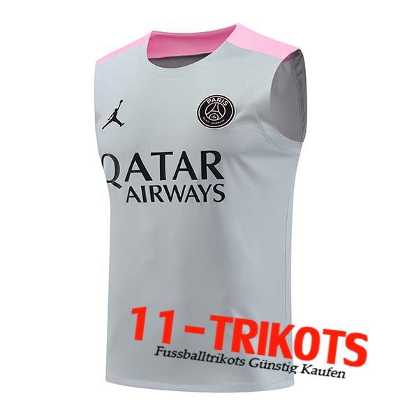 PSG Trainings-Tanktop Grau/Rosa 2024/2025