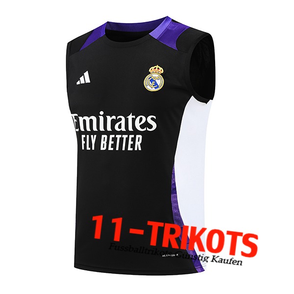 Real Madrid Trainings-Tanktop Schwarz/lila/Weiß 2024/2025