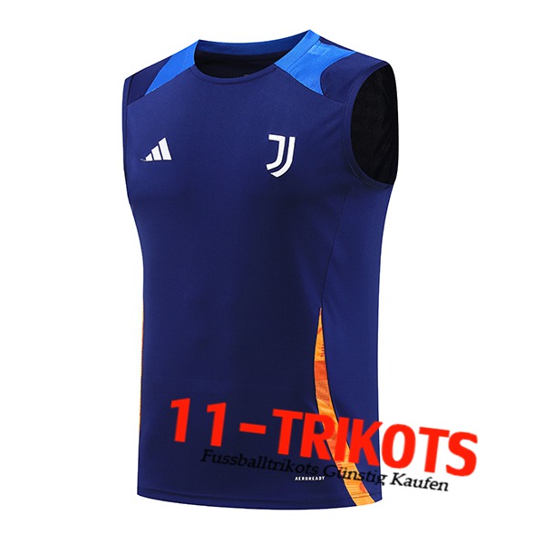 Juventus Trainings-Tanktop Blau/Orange 2024/2025