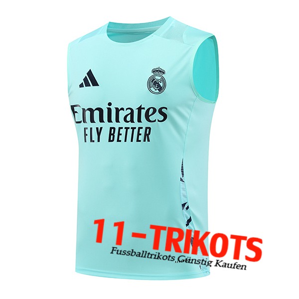 Real Madrid Trainings-Tanktop Grün/Blau 2024/2025