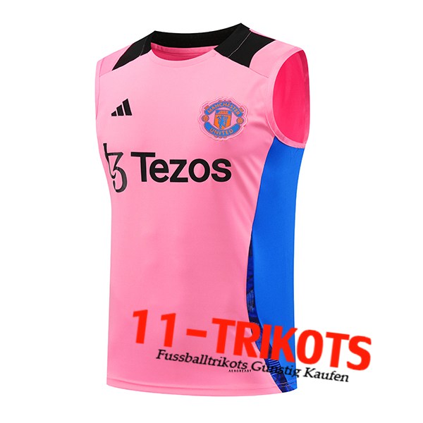 Manchester United Trainings-Tanktop Rosa/Blau/Schwarz 2024/2025