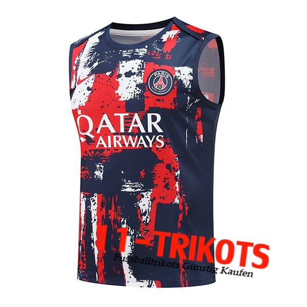 PSG Trainings-Tanktop Blau/Rot 2024/2025