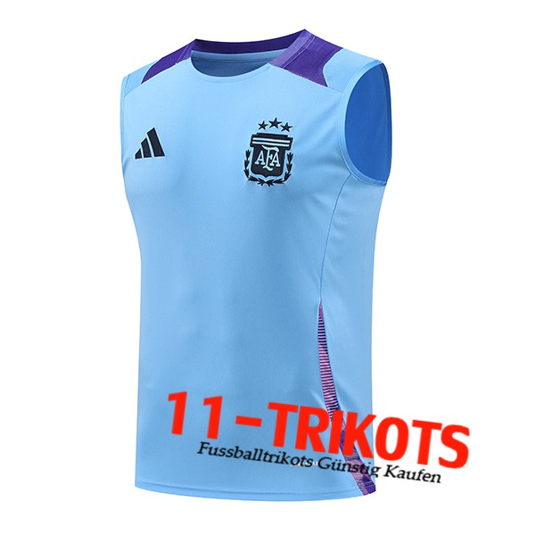 Argentinien Trainings-Tanktop Blau/lila 2024/2025