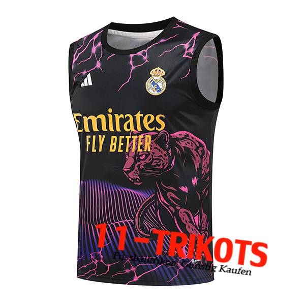 Real Madrid Trainings-Tanktop Schwarz/lila/Gelb 2024/2025