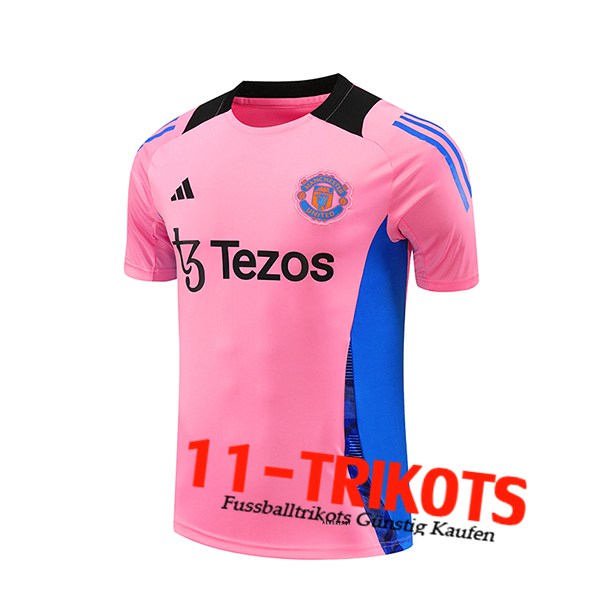 Manchester United Trainingstrikot Rosa/Blau/Schwarz 2024/2025