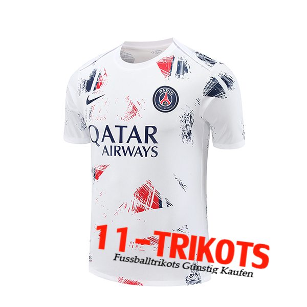 PSG Trainingstrikot Weiß/Blau/Rot 2024/2025