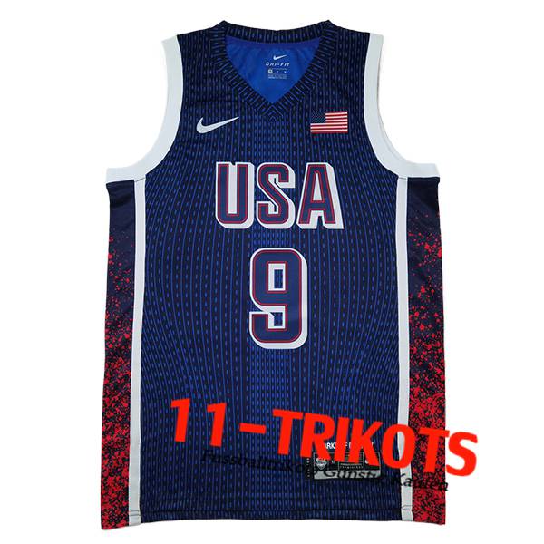 USA NBA Trikot (HALIBURTON #9) 2024/25 Blau/Rot