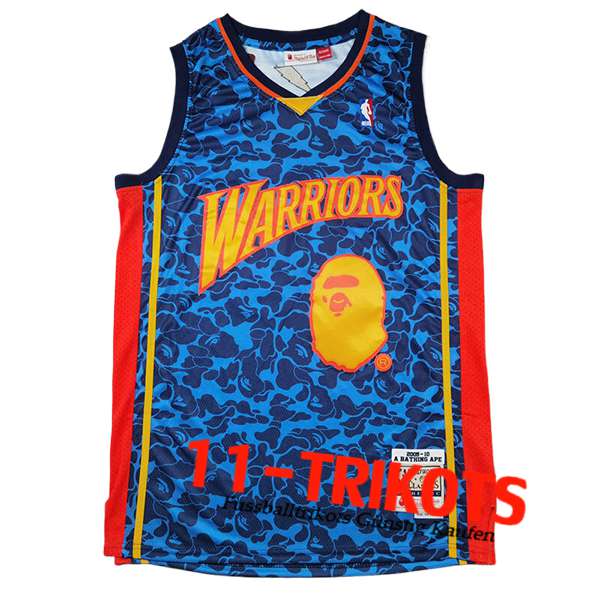 Golden State Warriors NBA Trikot (BAPE #93) 2024/25 Blau/Gelb/Rot