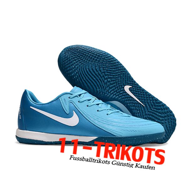 Nike Fussballschuhe Phantom GX II ACAD LV8 IC Blau/Weiß