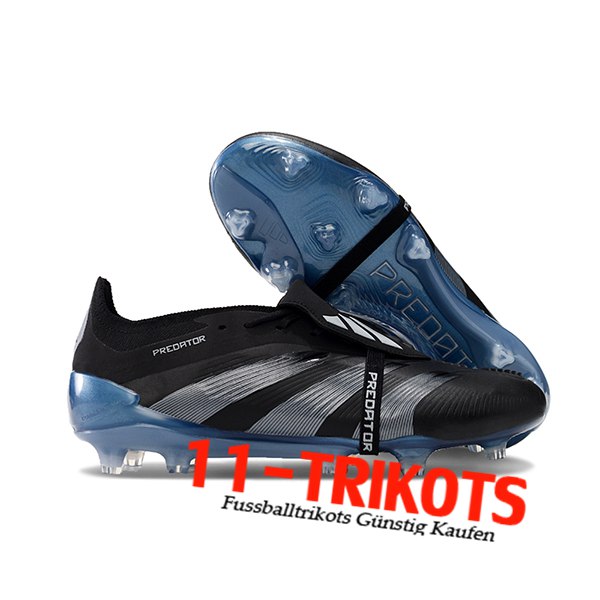 Adidas Fussballschuhe Predator Elite Tongue FG Schwarz/Grau/Blau