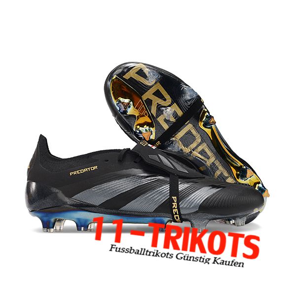 Adidas Fussballschuhe Predator Elite Tongue FG Schwarz/Grau -06