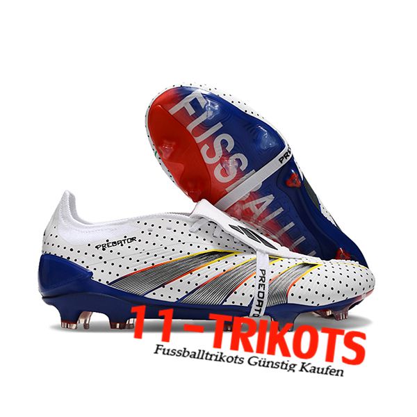 Adidas Fussballschuhe Predator Elite Tongue FG Weiß/Grau -02