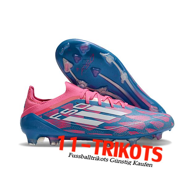 Adidas Fussballschuhe F50 Elite FG Rosa/Blau/Weiß -02