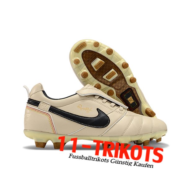 Nike Fussballschuhe Tiempo Legend R10 Elite FG Beige/Schwarz/Braun