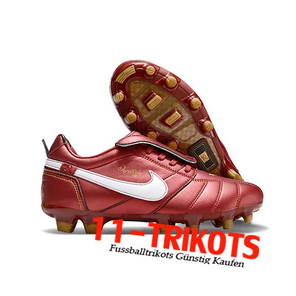 Nike Fussballschuhe Tiempo Legend R10 Elite FG Rot/Weiß