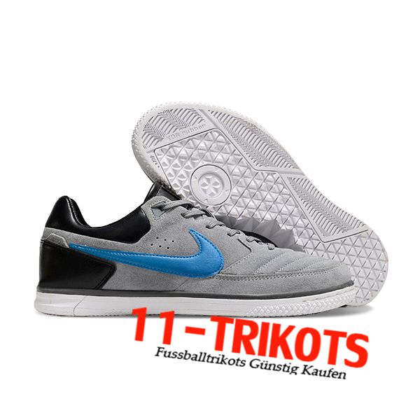 Nike Fussballschuhe Gato IC Grau/Schwarz/Blau