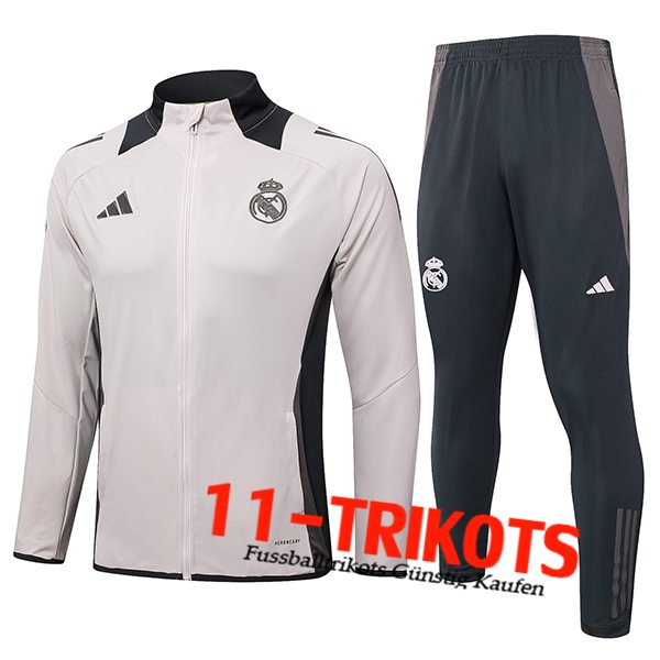 Real Madrid Trainingsanzug Trainingsjacke Rosa/Grau 2024/2025