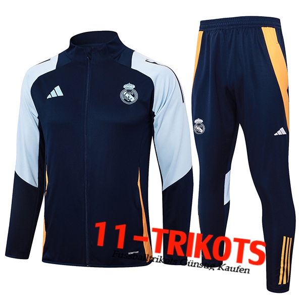 Real Madrid Trainingsanzug Trainingsjacke Dunkelblau 2024/2025