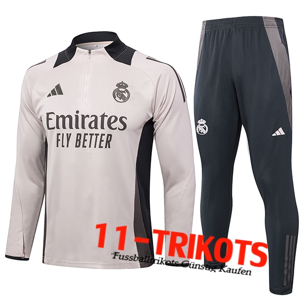 Real Madrid Trainingsanzug Rosa/Grau 2024/2025 -03