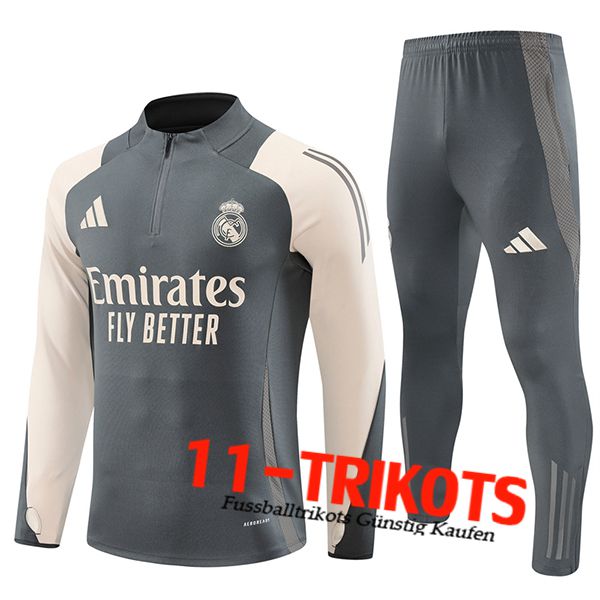 Real Madrid Trainingsanzug Grau/Beige 2024/2025