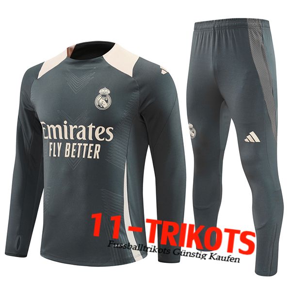 Real Madrid Trainingsanzug Grau/Beige 2024/2025 -02