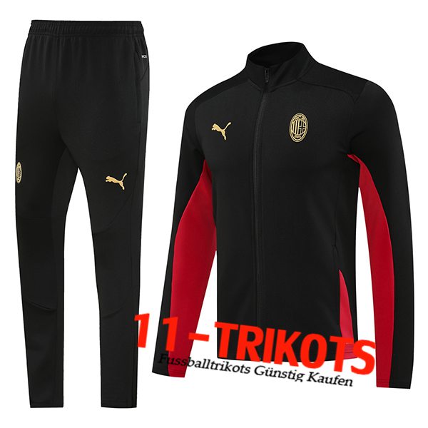 AC Milan Trainingsanzug Trainingsjacke Schwarz/Rot 2024/2025