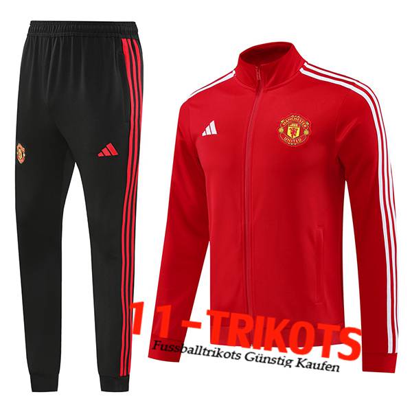 Manchester United Trainingsanzug Trainingsjacke Rot/Weiß 2024/2025