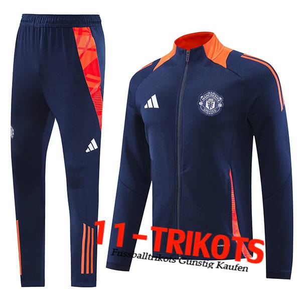 Manchester United Trainingsanzug Trainingsjacke Königsblau 2024/2025