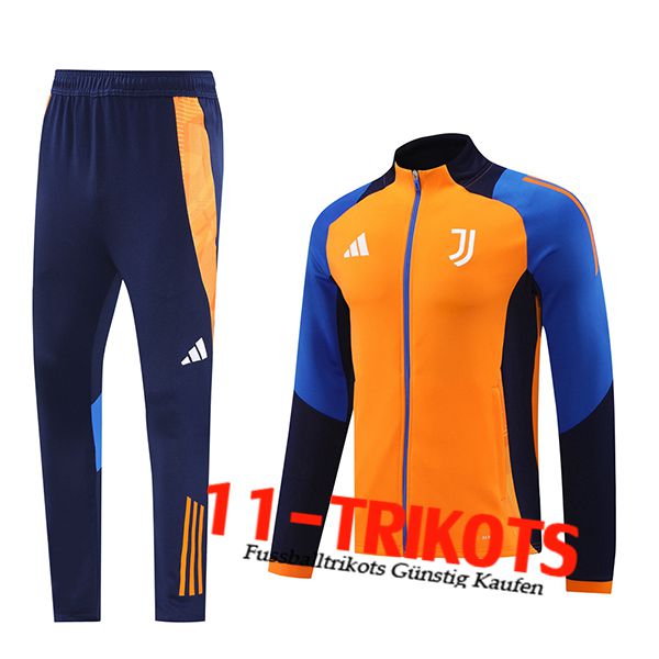 Juventus Trainingsanzug Trainingsjacke Orange/Blau 2024/2025 -02