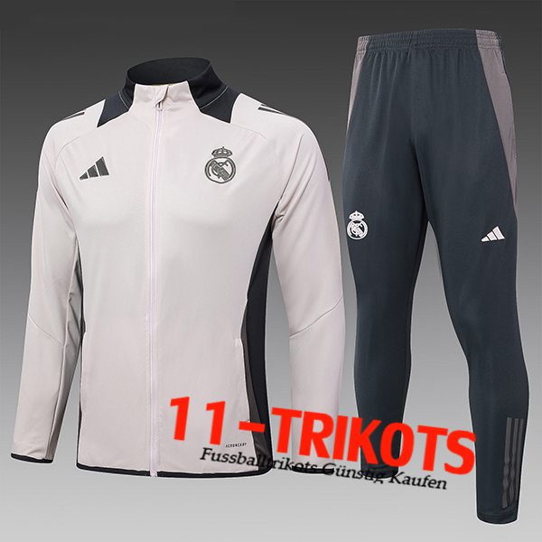 Real Madrid Trainingsanzug Kinder Rosa/Grau 2024/2025 -03