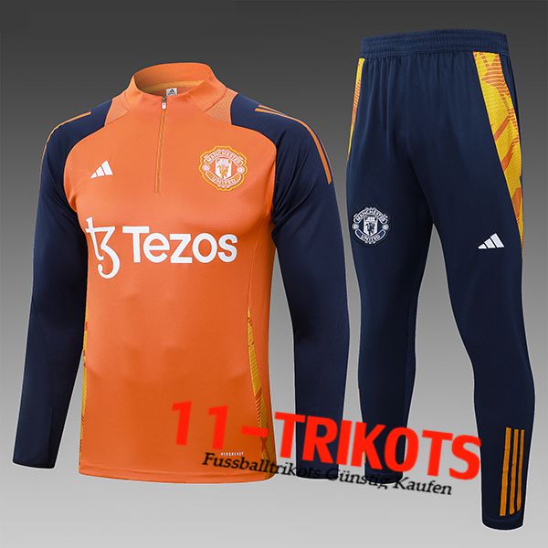 Manchester United Trainingsanzug Kinder Orange/lila 2024/2025