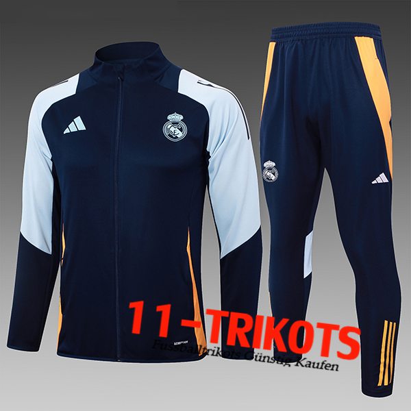 Real Madrid Trainingsanzug Kinder Blau/Orange 2024/2025 -02