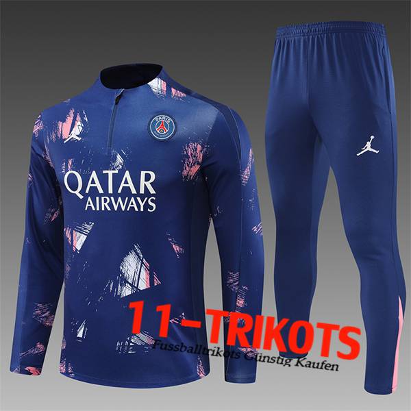 PSG Trainingsanzug Kinder Blau/Rosa 2024/2025