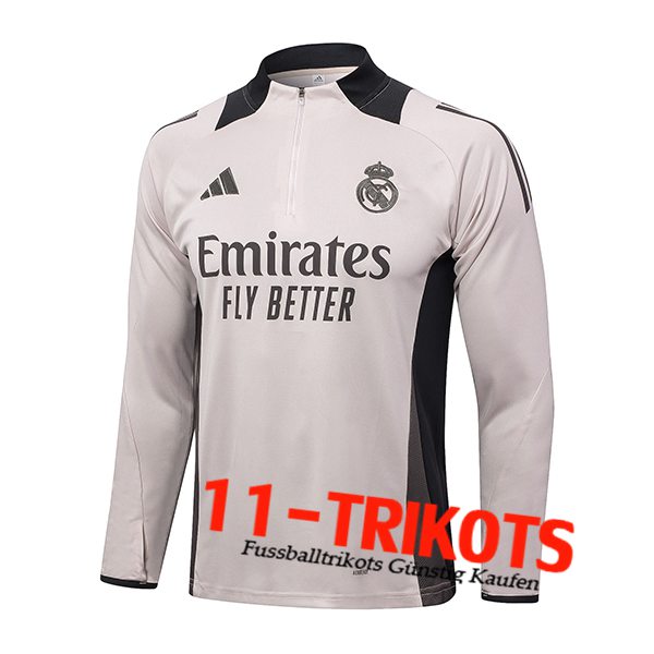 Real Madrid Training Sweatshirt Rosa/Grau 2024/2025