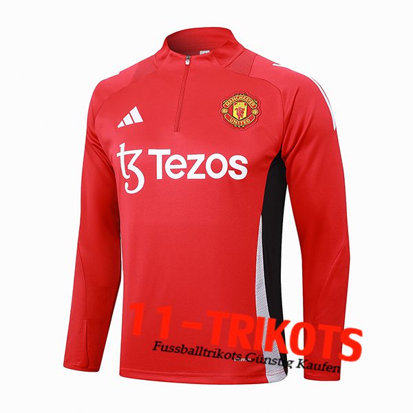 Manchester United Training Sweatshirt Rot/Schwarz/Weiß 2024/2025