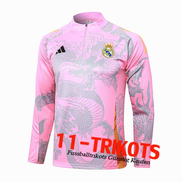 Real Madrid Training Sweatshirt Rosa/Grau 2024/2025 -02