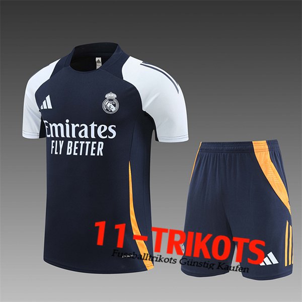 Real Madrid Trainingstrikot Kinder Blau/Weiß/Gelb 2024/2025