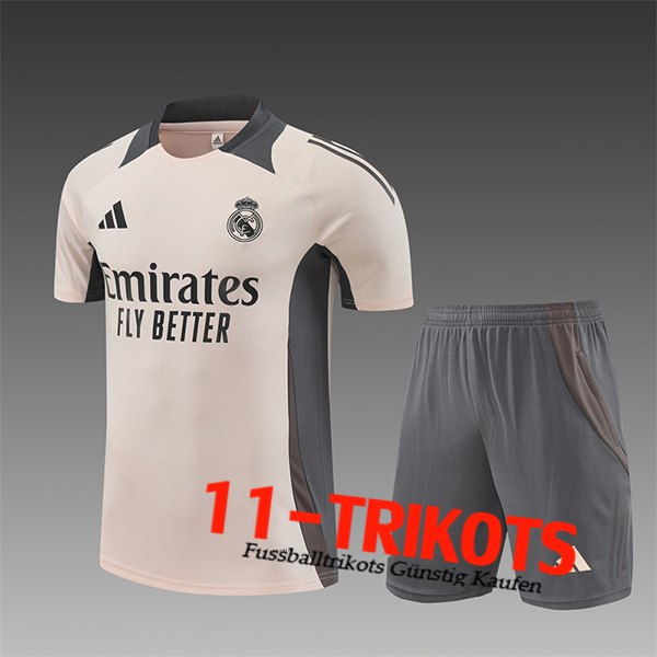 Real Madrid Trainingstrikot Kinder Beige/Grau 2024/2025