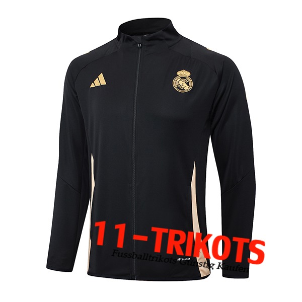 Real Madrid Trainingsjacke Schwarz/Gelb 2024/2025 -02