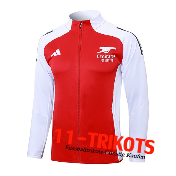 Arsenal Trainingsjacke Weiß/Rot 2024/2025