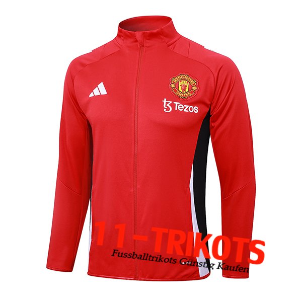 Manchester United Trainingsjacke Rot/Schwarz/Weiß 2024/2025