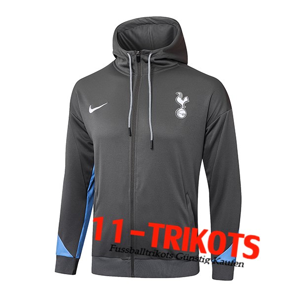 Tottenham Hotspur Trainingsjacke Mit Kapuze Grau/Blau 2024/2025