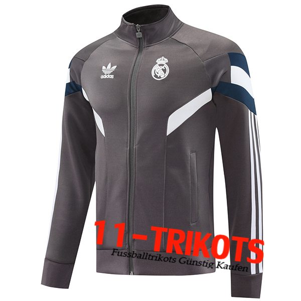 Real Madrid Trainingsjacke Grau 2024/2025