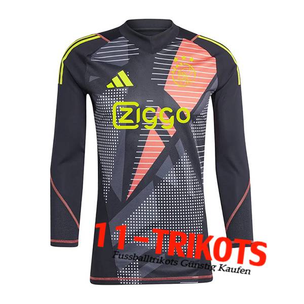 Ajax Fussball Trikots Torhuter Langarms Schwarz 2024/2025